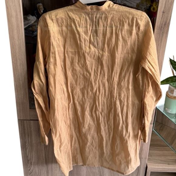 Eileen Fisher Tan Blouse Size Small - Picture 6 of 8